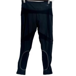 Saucony Running Tights Small Black Sheer Mesh Panels Athletic Performance Gear